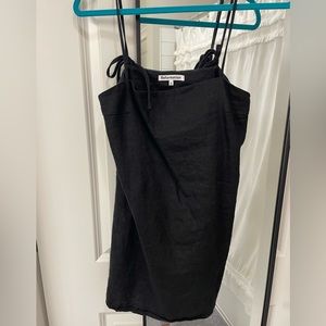 Reformation Black Linen Mini dress XS